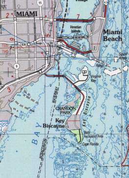 Key Biscayne Miami map